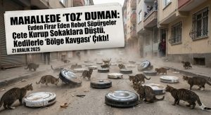 MAHALLEDE “TOZ” DUMAN: Evden Firar Eden Robot Süpürgeler Çete Kurup Sokaklara Düştü, Kedilerle “Bölge Kavgası” Çıktı!