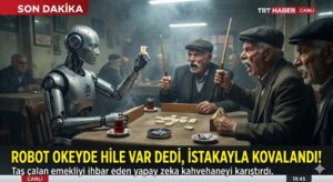 Esenler’de kahvehaneye giden yapay zeka, okey masasında taş çalan emekliyi siber suçlara ihbar edince sandalyeyle kovalandı